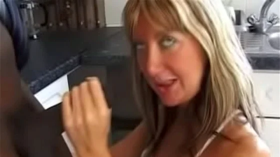 English retro slut gets interracial DP