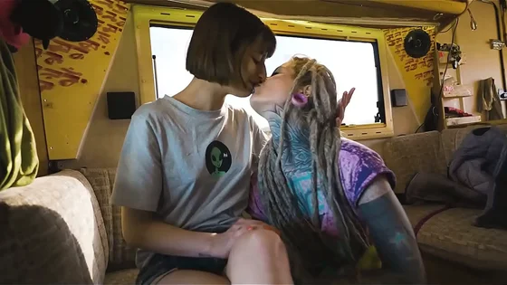 Tattooed Roadtrip Slut Takes Big Anal Dildo in Vintage Talbot Express