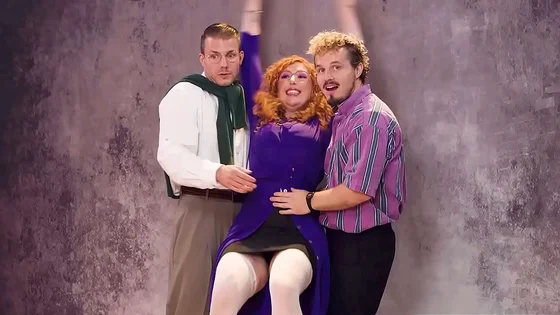 ADULT TIME - Coworkers' Naughty Christmas Vintage Photoshoot Turns Into Festive WILD ORGY