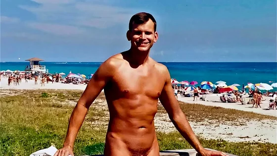 Vintage Naked in Public at Haulover Beach in Miami Beach